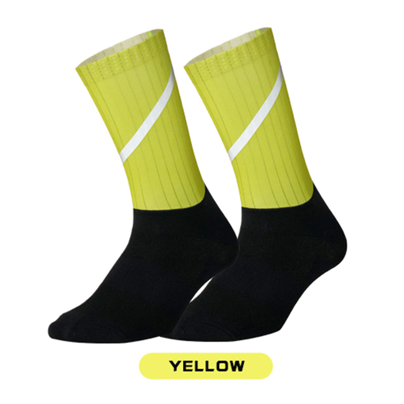 Sport profession Cycling Socks Men Anti Slip Seamless Aero Bike Wearproof Road Bicycle Socks Reflective Safety Sock