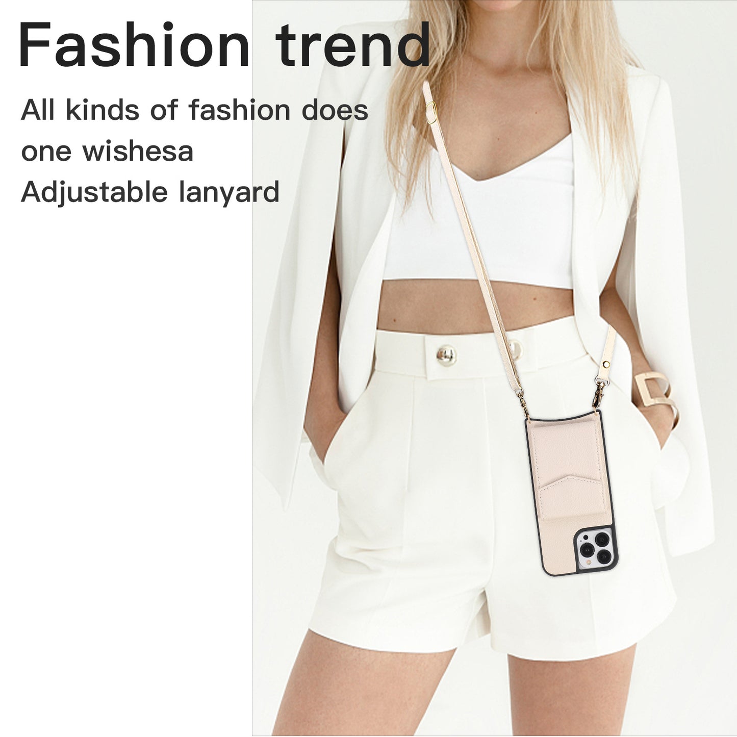 Inclined Straddle Mobile Phone Case Plug-in Fishtail TPU Leather