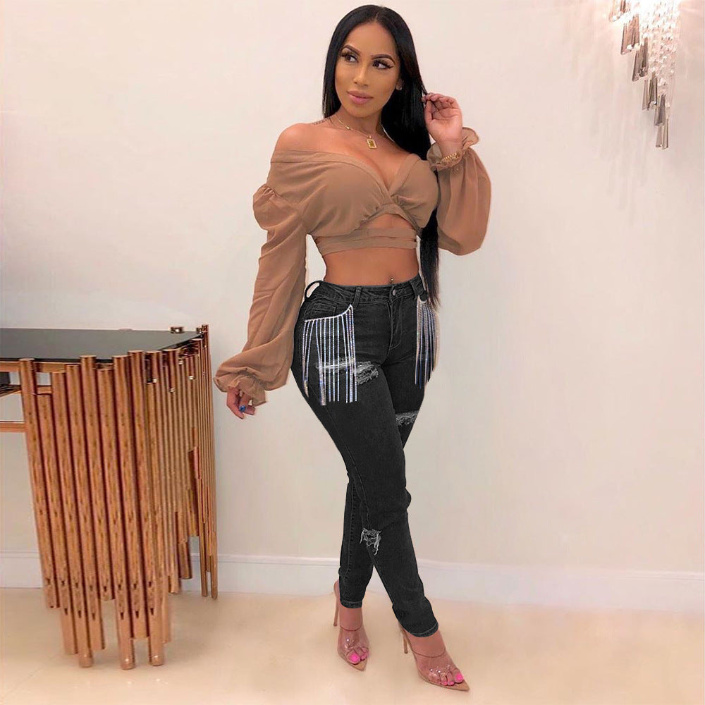 Fashion Personality Street Trend Denim Pants