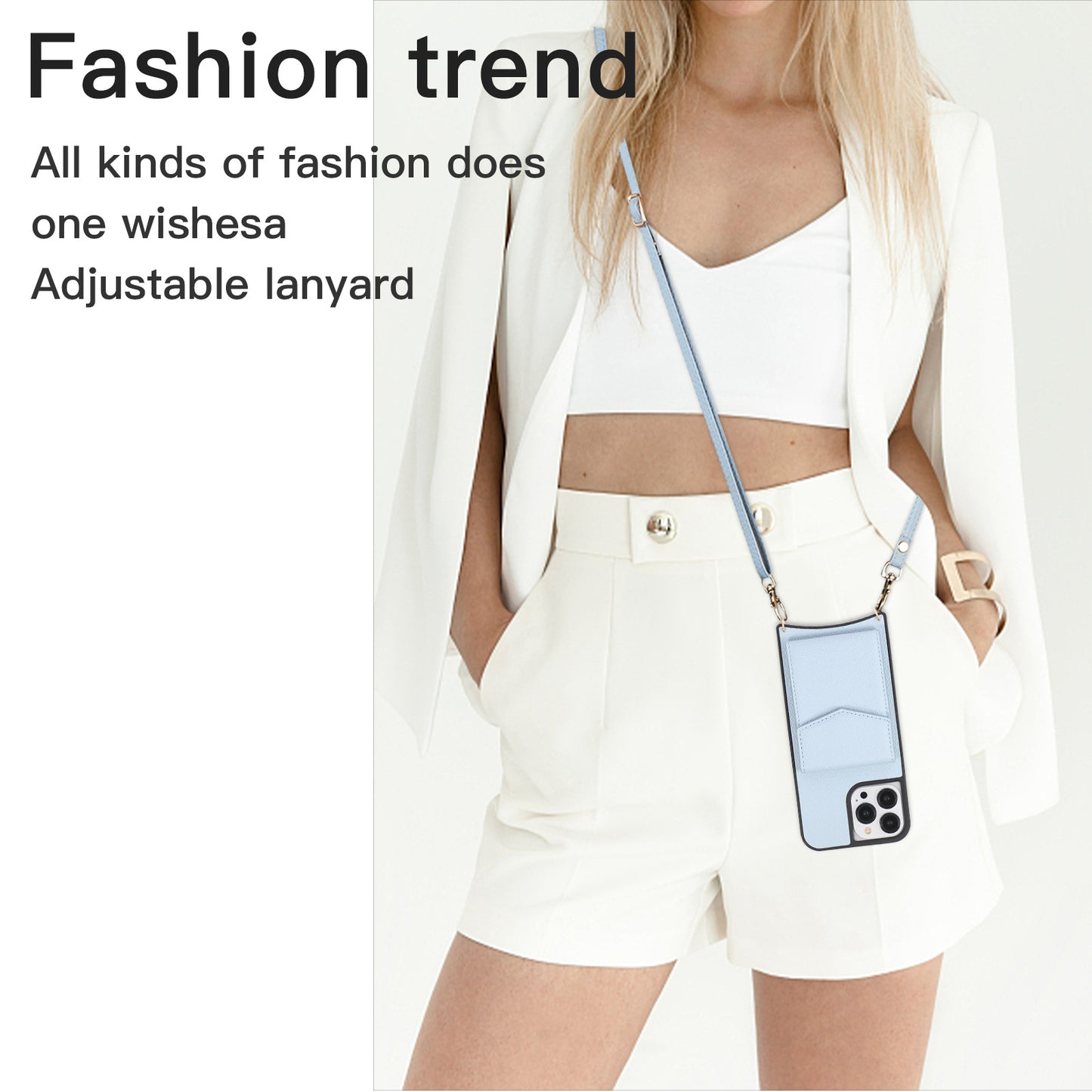 Inclined Straddle Mobile Phone Case Plug-in Fishtail TPU Leather