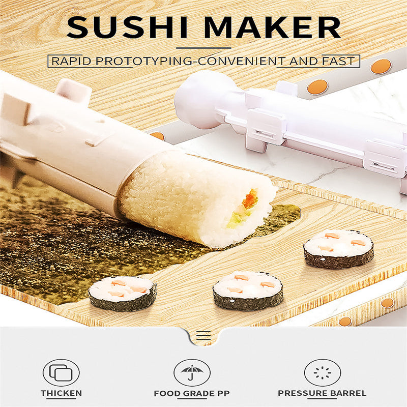 Quick Sushi Maker Japanese Roller Rice Mold Bazooka Vegetable Meat Rolling Tool DIY Sushi Making Machine Kitchen Gadgets Tools