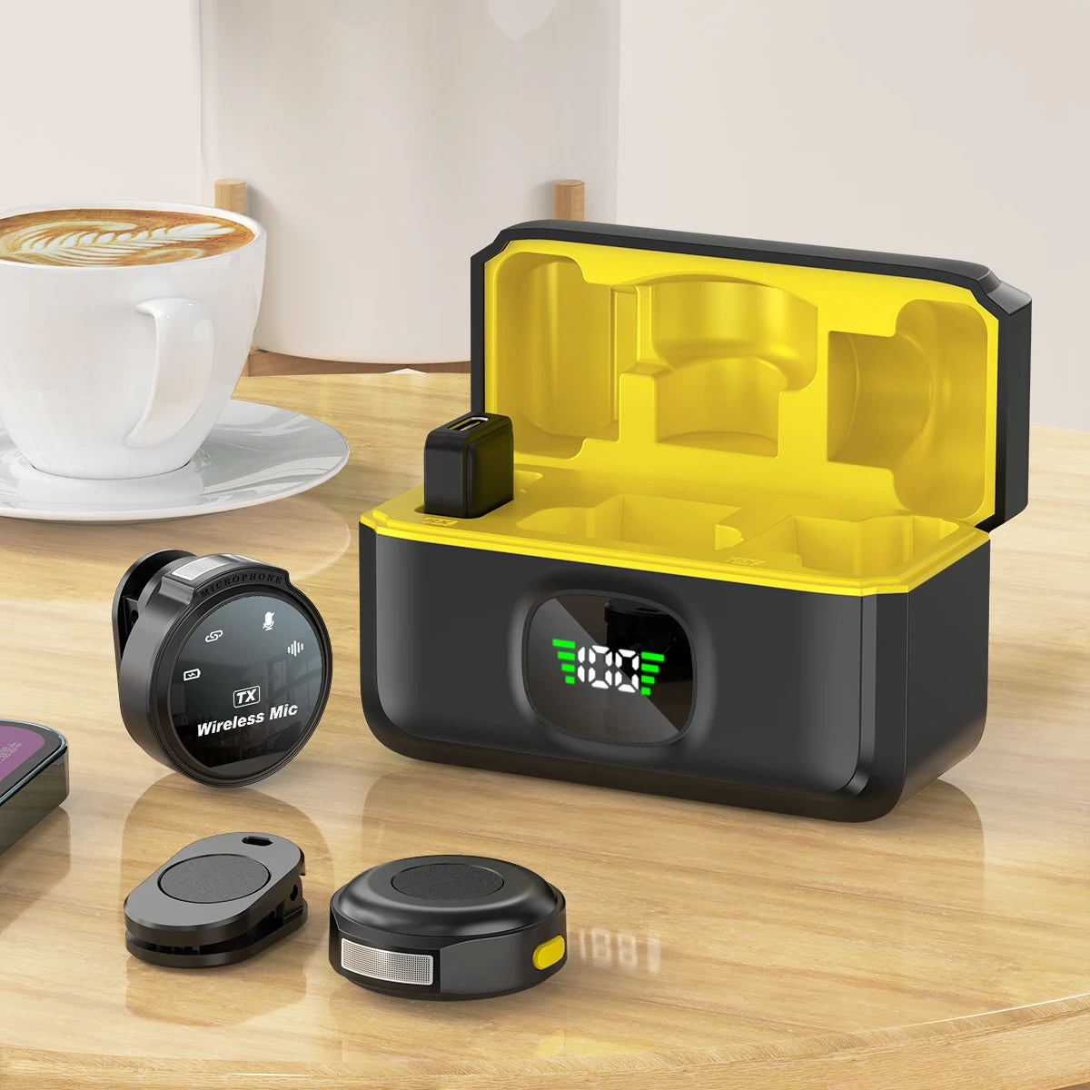 Wireless Lavalier Lapel Microphone USB-C /for iOS Interface Lapel Mic Noise Cancelling for Android Type-c Smartphone iPhone iPad