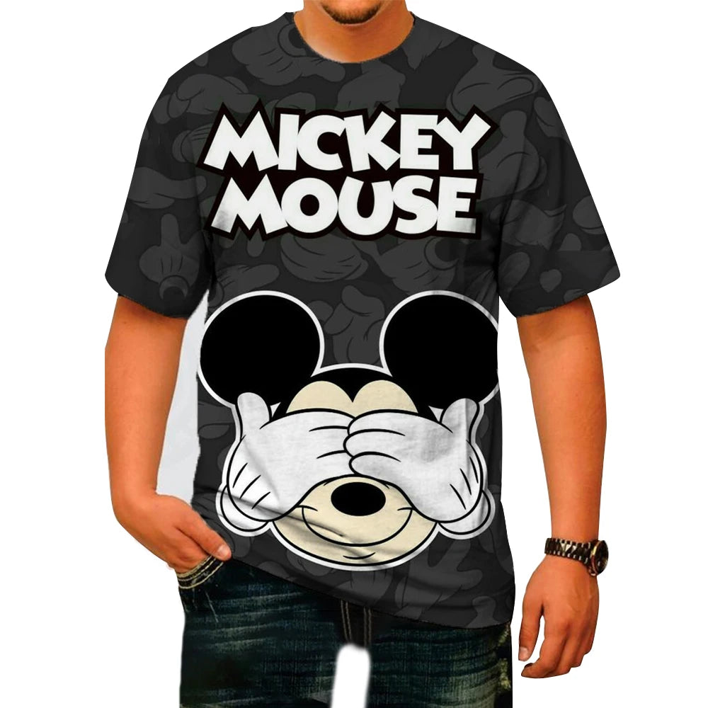 Mickey Mouse Men's T Shirt Disney Cartoon TShirts Male Summer Short Sleeve Couple T-shirt Cute Funny Tops Tee