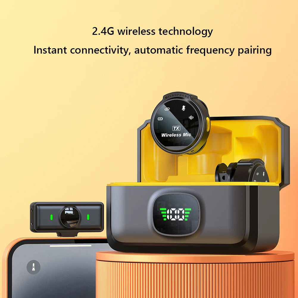 Wireless Lavalier Lapel Microphone USB-C /for iOS Interface Lapel Mic Noise Cancelling for Android Type-c Smartphone iPhone iPad