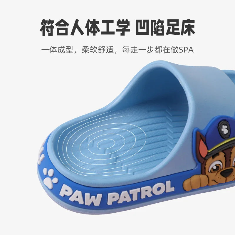 Cartoo Paw Patrol Bathroom Non-slip Children's Slippers Kawaii Boys Girls Puppy Patrol Chase Skye Figures One Word Drag Children