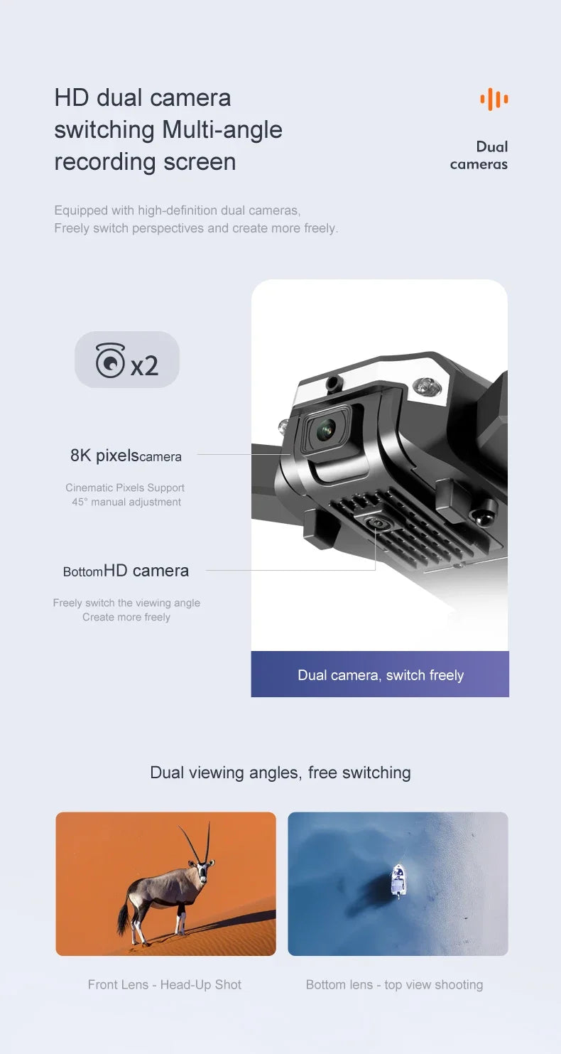 2024 S6 Pro NEW Drone Professional 4K HD Camera Foldable Quadcopter Aerial S6 GPS RC Helicopter FPV WIFI Obstacle Avoidance Toys