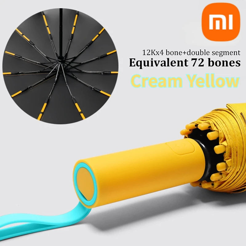 Xiaomi 72 Bone Fully Automatic Umbrella Sun UV Protection Rain Umbrella Folding Umbrella Windproof Strong for Men Women Outdoor