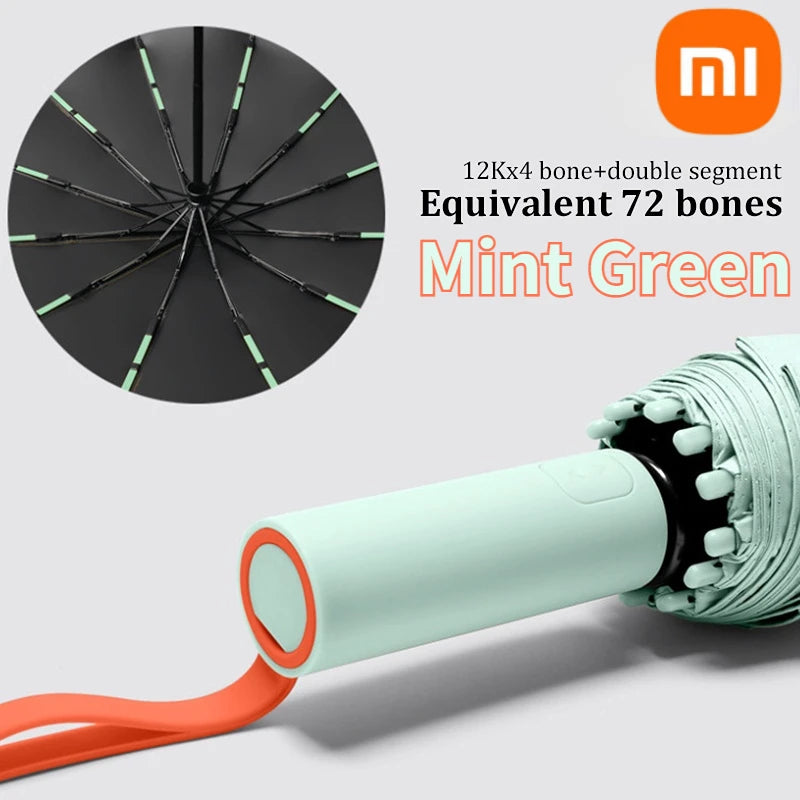 Xiaomi 72 Bone Fully Automatic Umbrella Sun UV Protection Rain Umbrella Folding Umbrella Windproof Strong for Men Women Outdoor