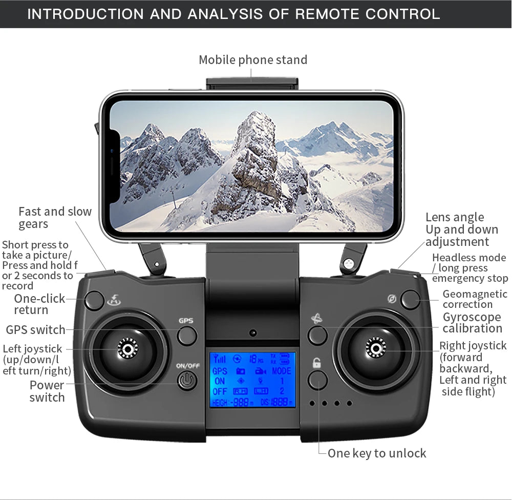 L900 Pro MAX GPS Drone 4K Professional HD Dual Camera 5G Wifi 360° Obstacle Avoidance Brushless Foldable Quadcopter RC Drone Toy